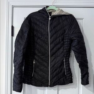 Laundry by Shelli Segal Black Quilted Puffer Jacket in size L